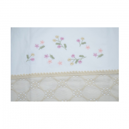 Pled 87 x 85 cm pentru fete Bebelinna 4109, Alb [1]