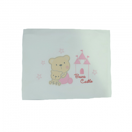Paturici si pleduri bebelusi - Pled 88 x 78 cm pentru fete Mini Junior 60-88A, Alb