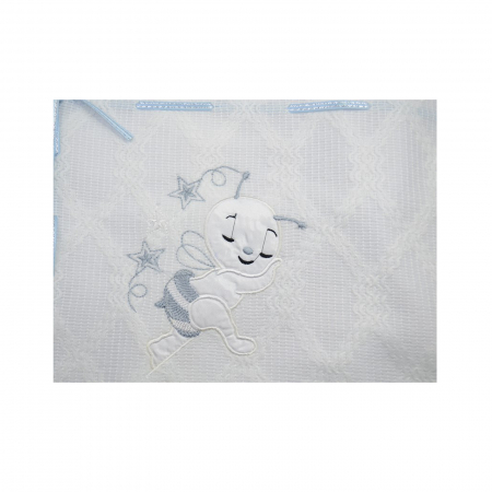 Pled 90 x 80 cm pentru baieti Mini Junior B210, Alb [1]