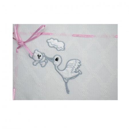 Pled 90 x 80 cm pentru fete Mini Junior B217, Alb [1]