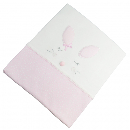 Paturici si pleduri bebelusi - Pled 90 x 90 cm pentru fete Mini Junior BBW-24, Roz