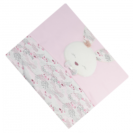 Paturici si pleduri bebelusi - Pled 90 x 90 cm pentru fete Mini Junior BBW-27, Roz