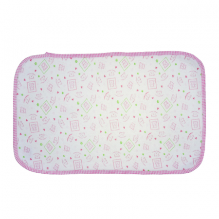 Aleze si chilotei scutec - Aleza impermeabila si refolosibila din bumbac 60 x 40 cm pentru fete Mini Junior PL111, Roz