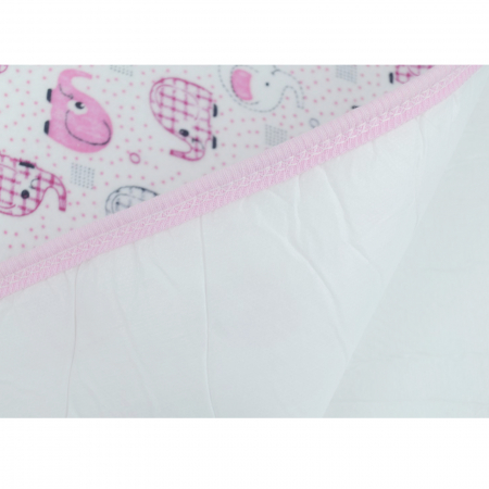 Aleza impermeabila si refolosibila din bumbac 43 x 32 cm pentru fete, Mini Junior ALZ0209R2, Roz [2]