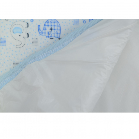 Aleza impermeabila si refolosibila din bumbac 60 x 40 cm pentru baieti, Mini Junior ALZ0209A, Albastru [3]
