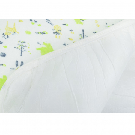 Aleza impermeabila si refolosibila din bumbac 70 x 50 cm pentru baieti Mini Junior PRR-7, Verde [2]