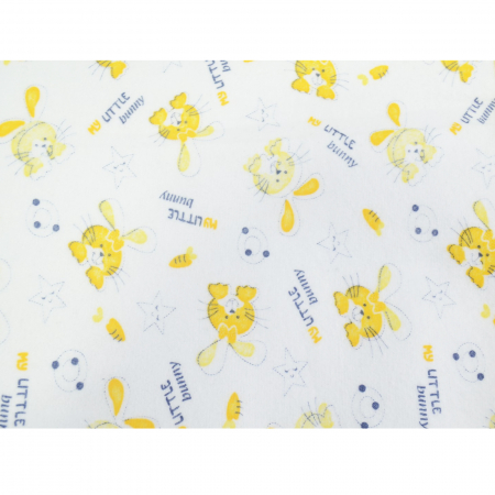 Aleza impermeabila si refolosibila din bumbac 60 x 40 cm pentru copii, Mini Junior ALZ0209G, Galben [2]