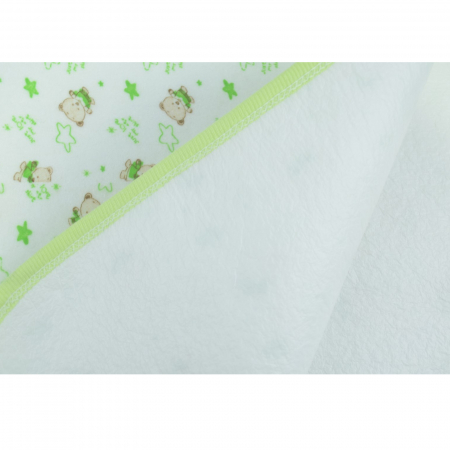 Aleza impermeabila si refolosibila din bumbac 70 x 50 cm pentru baieti Mini Junior PRR-5, Verde [2]