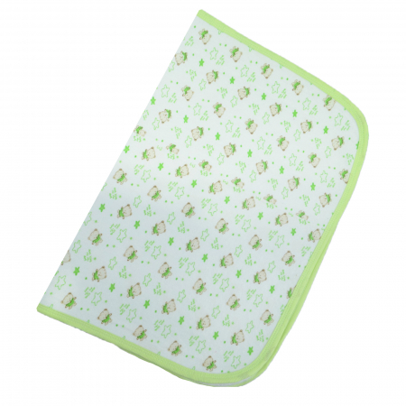 Aleze si chilotei scutec - Aleza impermeabila si refolosibila din bumbac 70 x 50 cm pentru baieti Mini Junior PRR-5, Verde