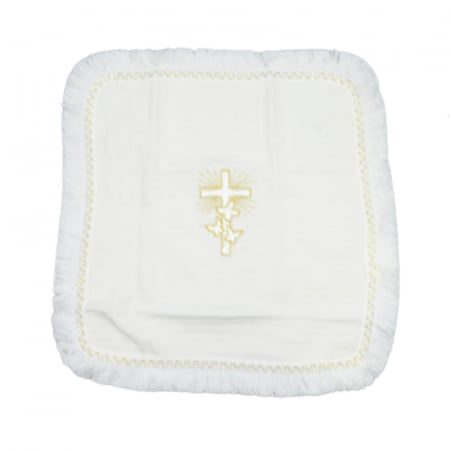Pleduri si port-bebe-uri - Pled pentru botez 45 x 40  cm Mini Junior Eke-25, Alb
