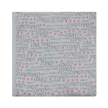 Paturici si pleduri bebelusi - Pled pentru fete 80 x 80 cm Mini Bimbi MNB-2, Alb