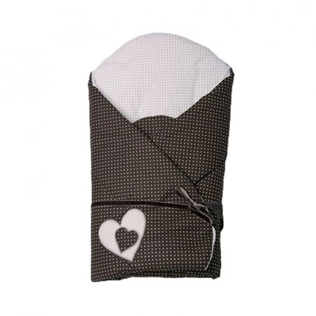 Paturici si pleduri bebelusi - Port bebe 75 x 75 cm Ty i My Hearts PTMH2MA, Maro