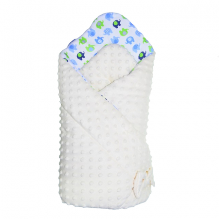 Paturici si pleduri bebelusi - Paturica de infasat tip port bebe 68 x 68 cm Canpol Babies PPB-1, Crem