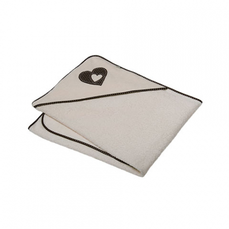 Prosoape - Prosop 100 x 100 cm cu gluga pentru bebelusi Ty i My PBG-HM, Crem