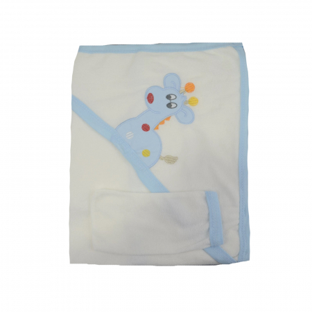 Prosoape - Prosop 100 x 72 cm cu gluga Mini Junior 100-42, Alb