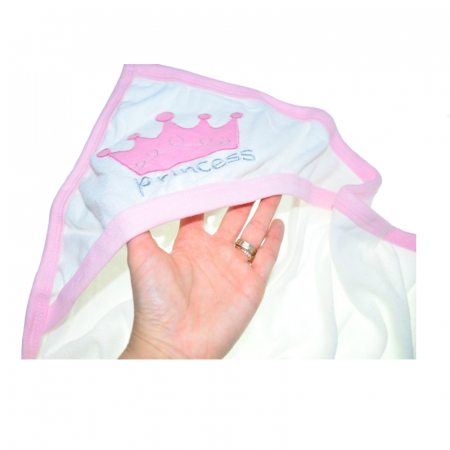 Prosop 97 x 68 cm cu gluga pentru bebelusi Mini Junior 20111R, Alb [2]