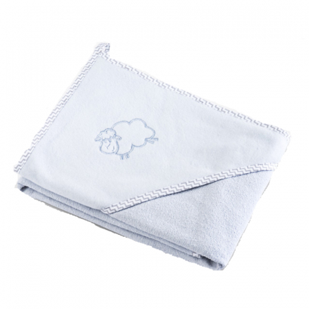 Prosoape - Prosop 80 x 80 cm cu gluga pentru bebelusi Sensillo 4155G, Gri