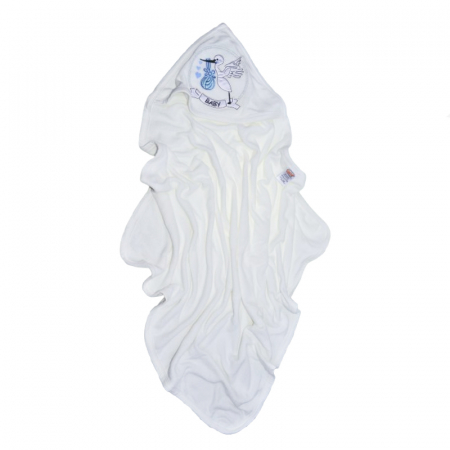 Prosoape - Prosop 80 x 85 cm cu gluga pentru bebelusi Mini Junior 0085, Alb