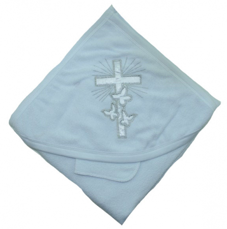 Prosoape - Prosop 80 x 90 cm cu gluga pentru bebelusi BABY LINE PBL-A1, Alb