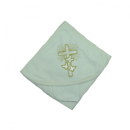Prosoape - Prosop 80 x 90 cm cu gluga pentru bebelusi BABY LINE PBL-C1, Crem