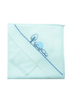 Prosoape - Prosop 85 x 85 cm cu gluga Bebelinna PBB14, Alb