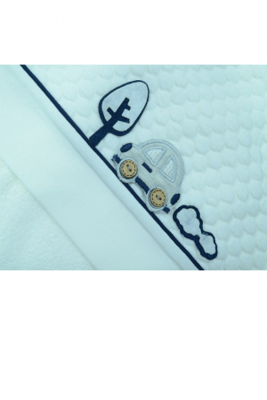 Prosop 85 x 85 cm cu gluga Bebelinna PBB15, Alb [1]