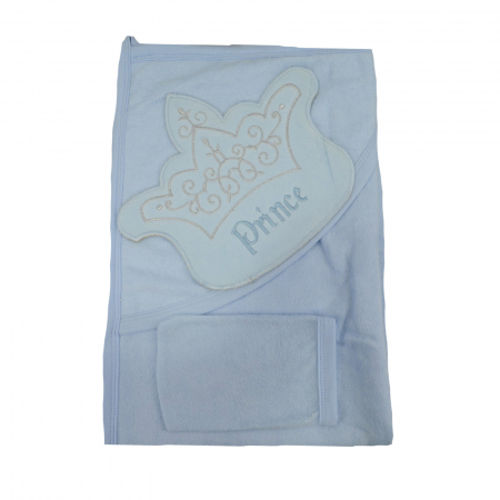 Prosoape - Prosop 90 x 80 cm cu gluga Babyline 9-509, Albastru