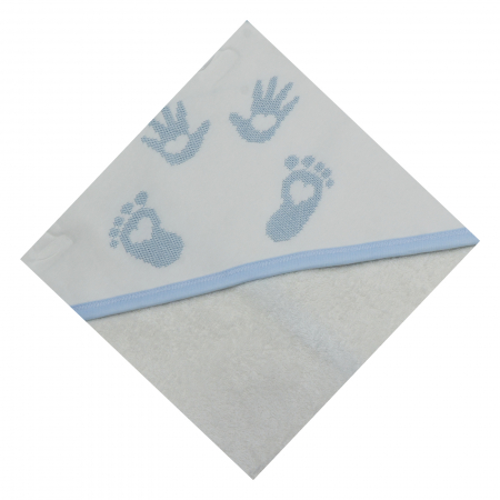 Prosoape - Prosop cu gluga 75 x 75 cm pentru baieti Mini Junior BBW-51, Albastru