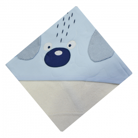 Prosoape - Prosop cu gluga 75 x 75 cm pentru baieti Mini Junior BBW-53, Albastru