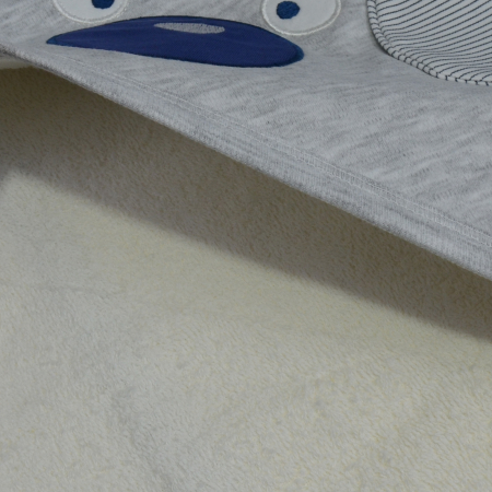 Prosop cu gluga 75 x 75 cm pentru baieti Mini Junior BBW-52, Gri [1]