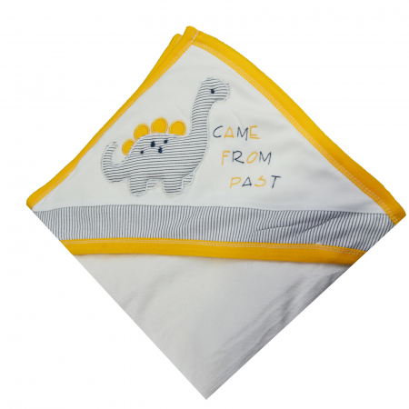 Prosoape - Prosop cu gluga 80 x 90 cm pentru baieti Mini Junior BBW-54, Galben