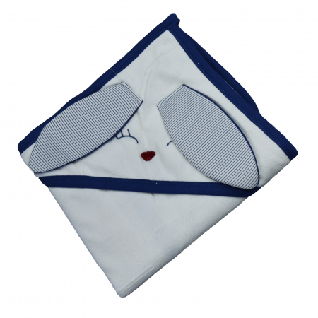 Prosoape - Prosop cu gluga 80 x 90 cm pentru baieti Mini Junior BBW-55, Albastru
