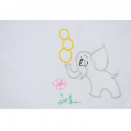 Prosop cu gluga 75 x 75 cm pentru copii Pifou 9001A4, Alb [1]