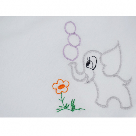 Prosop cu gluga 75 x 75 cm pentru copii Pifou 9001A5, Alb [1]