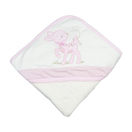 Prosoape - Prosop cu gluga 75 x 75 cm Tonton TNTN-3, Roz