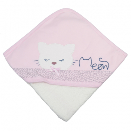 Prosoape - Prosop cu gluga 75 x 75 cm Tonton TNTN-5, Roz