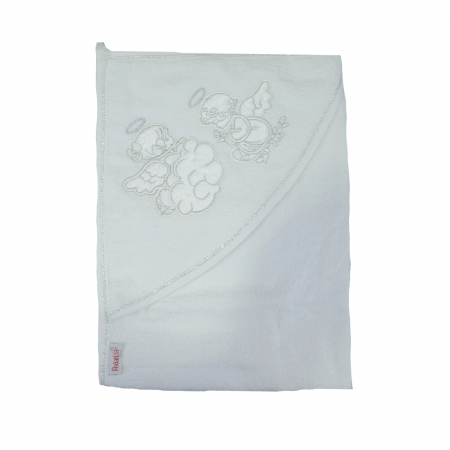 Prosoape - Prosop cu gluga 80 x 80 cm Mini Junior 80-60A_0 luni+, Alb