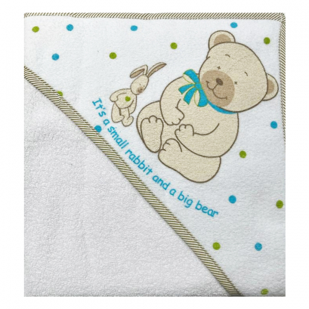 Prosoape - Prosop cu gluga pentru copii Duet Baby 608154-AL, Alb