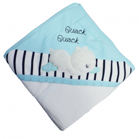 Prosoape - Prosop cu gluga 80 x 90 cm pentru baieti Mini Junior BBW-64, Albastru
