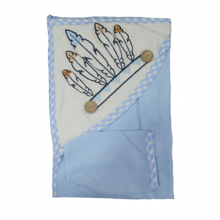 Prosoape - Prosop cu gluga 85 x 85 cm Babyline 9-471, Albastru