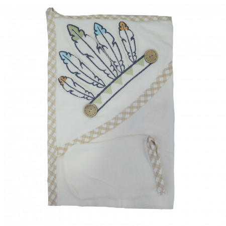 Prosoape - Prosop cu gluga 85 x 85 cm Mini Junior 9-472, Crem