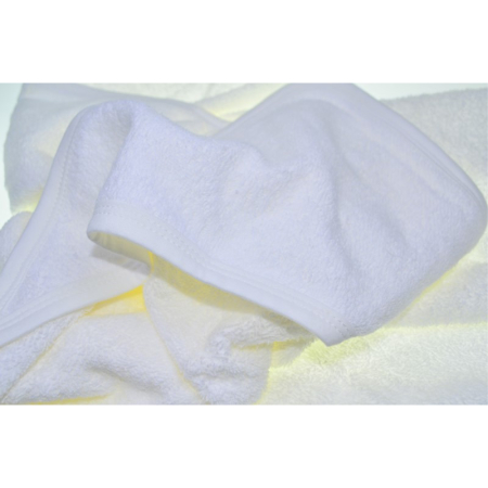 Prosop cu gluga, din bumbac, 80 x 70 cm, pentru copii, Mini Junior P1411, Alb [2]