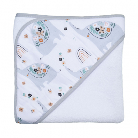 Prosop cu gluga din bumbac Thermofleet pentru copii Duet Baby 608505-ALLL, Alb [1]