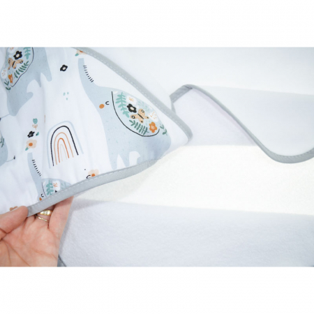 Prosop cu gluga din bumbac Thermofleet pentru copii Duet Baby 608505-ALLL, Alb [2]