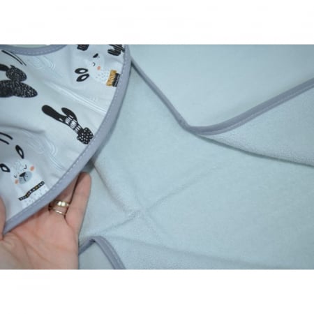 Prosop cu gluga din bumbac Thermofleet pentru copii Duet Baby 608505-GR, Gri [2]