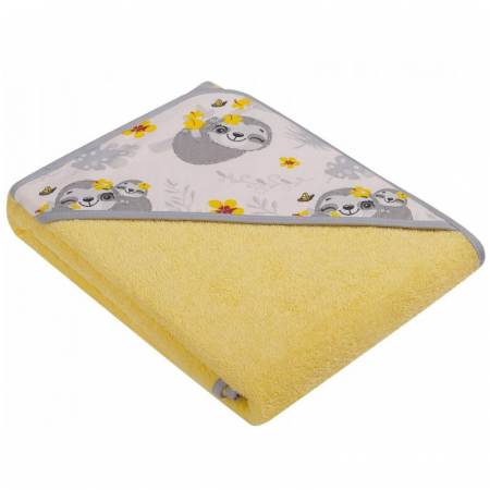 Prosop cu gluga din bumbac Thermofleet pentru copii Duet Baby 608505-GL, Galben [1]