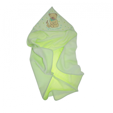 Prosoape - Prosop cu gluga din bumbac Thermofleet pentru copii, Mini Junior MJ2-060225, Verde