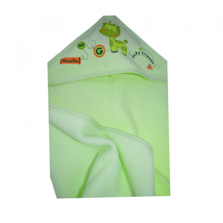Prosop cu gluga din bumbac Thermofleet pentru copii, Mini Junior MJ4-060225, Verde [3]