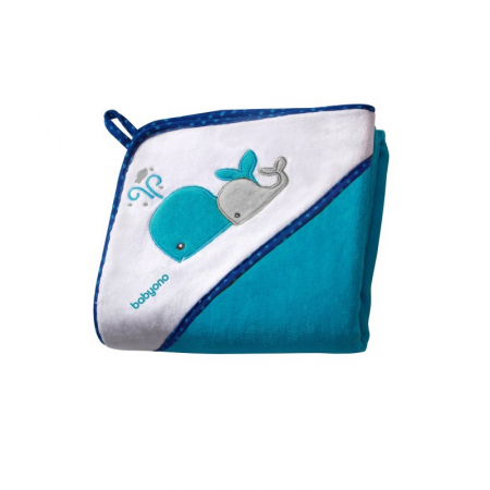 Prosoape - Prosop cu gluga pentru baieti 76 x 76 cm BabyOno 137/02, Albastru
