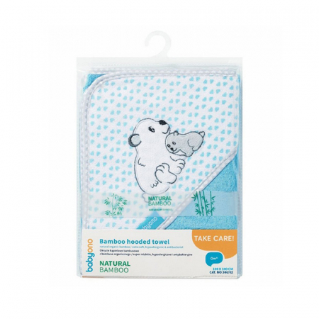 Prosop cu gluga pentru baieti 76 x 76 cm BabyOno 345/02, Albastru [1]